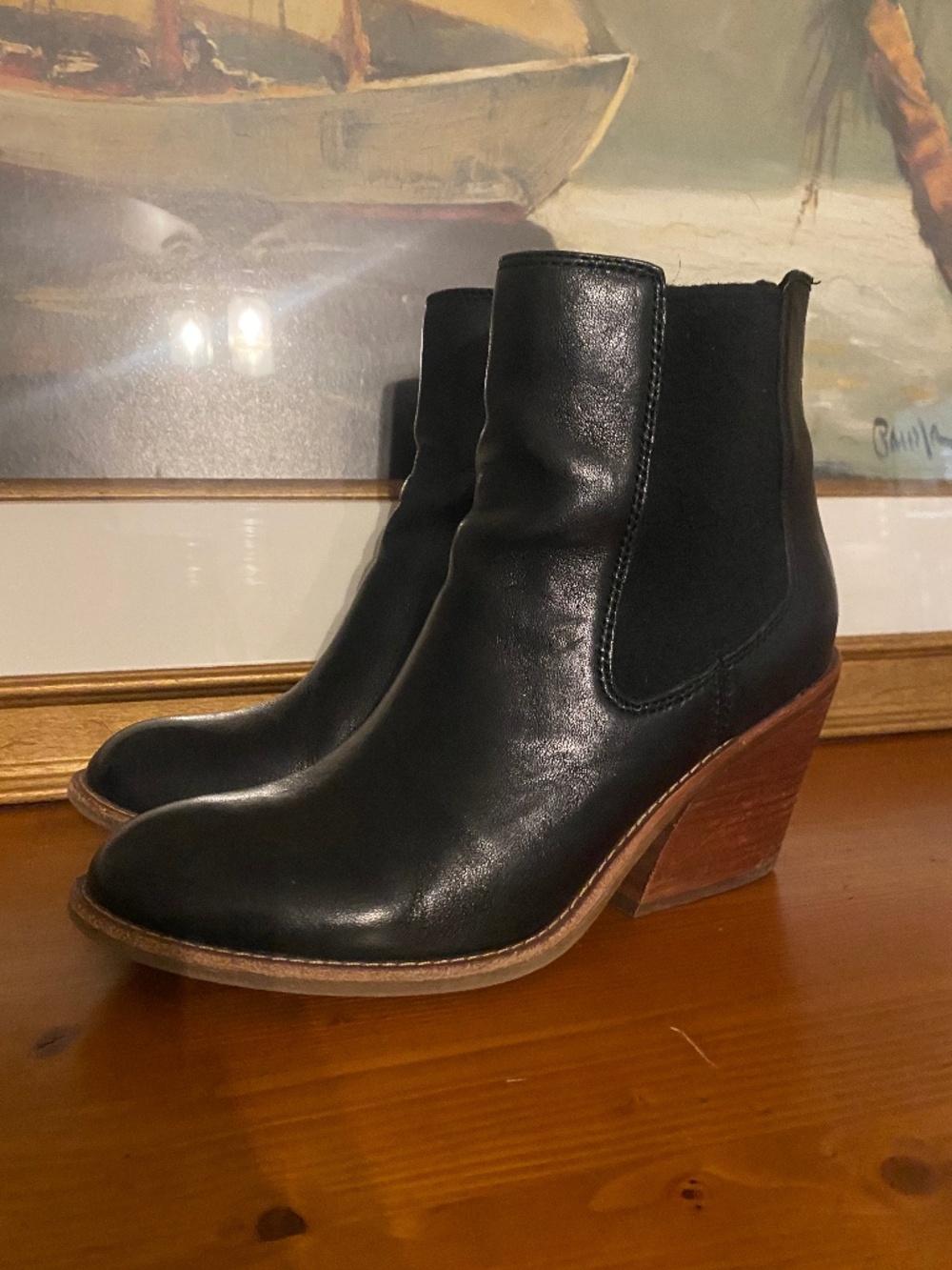 Sofft Women’s Black Leather Dress Boots Size 8